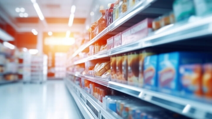Shopping in supermarket