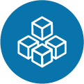 Blue cubes icon