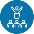 Blue speaker icon