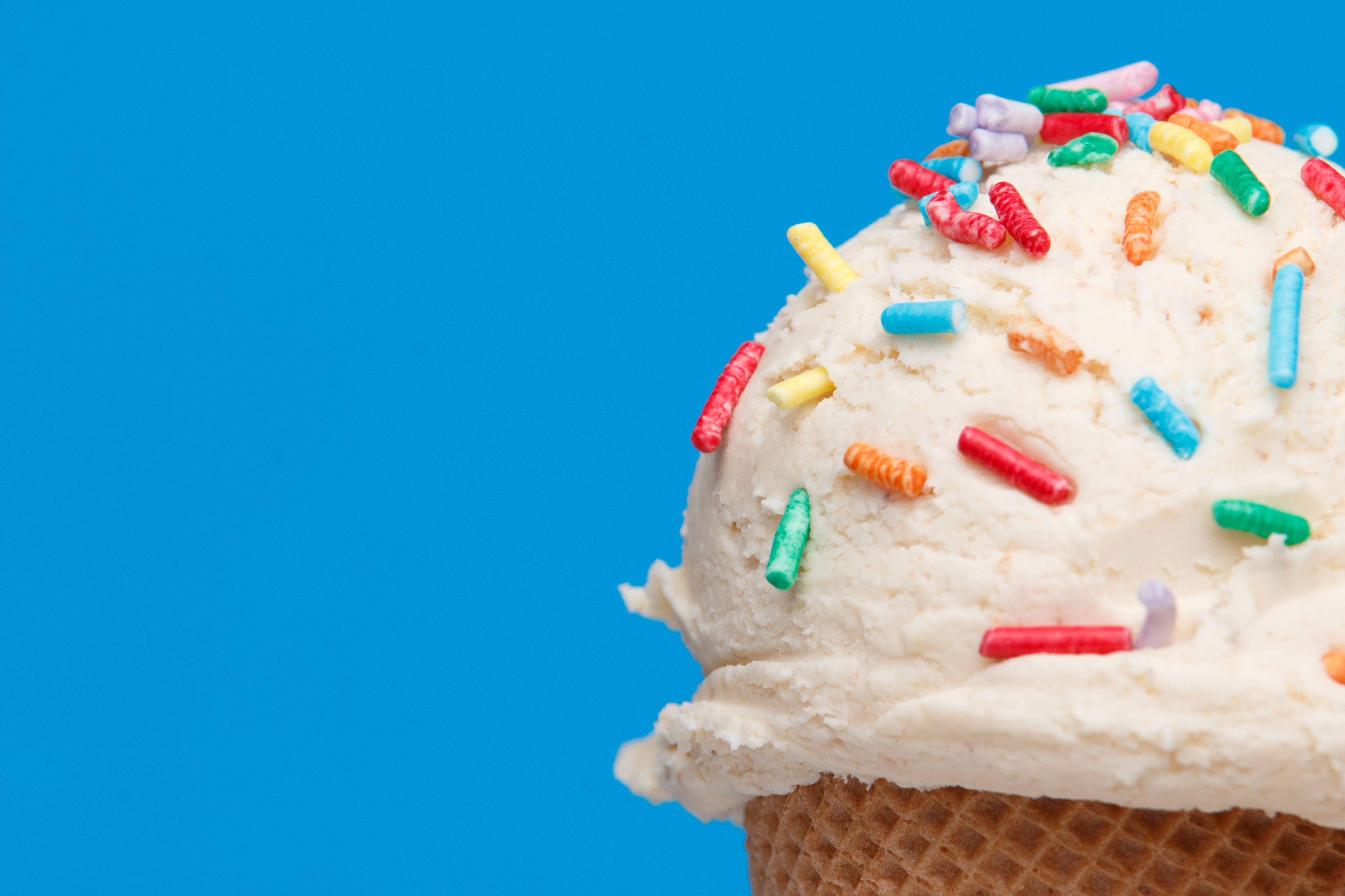 ice cream with topics on colorful background - Calorie ...